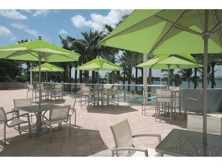 Tropitone South Beach Relaxed Sling Aluminum Dining Set 5