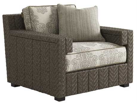 Tommy Bahama Outdoor Blue Olive Wicker Lounge Chair