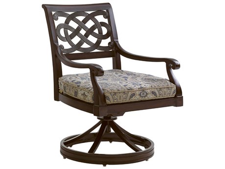 Tommy Bahama Outdoor Black Sands Cast Aluminum Cushion Swivel Rocker ...