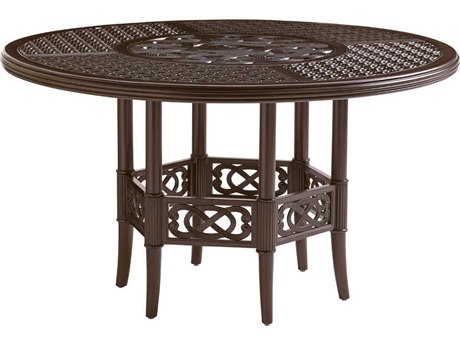 Tommy Bahama Outdoor Black Sands Cast Aluminum Round Dining Table