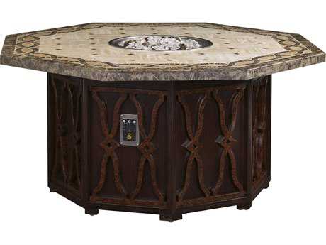 Tommy Bahama Outdoor Black Sands Cast Aluminum Gas Fire Pit (Dual Source)