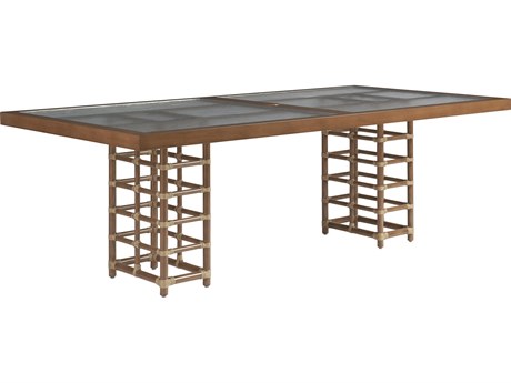 Tommy Bahama Outdoor Sandpiper Bay Aluminum Wicker Table Base for Rectangular Dining Table