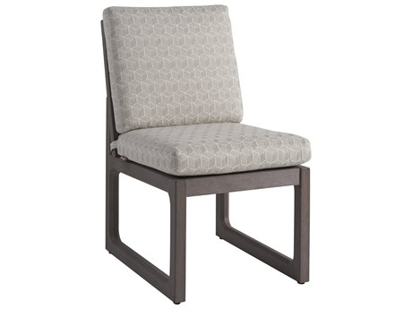 Tommy Bahama Outdoor Mozambique Synthetic Teak Taupe Gray Dining Side Chair