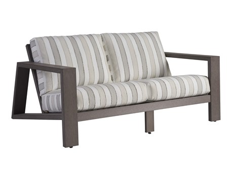 Tommy Bahama Outdoor Mozambique Synthetic Teak Taupe Gray Loveseat