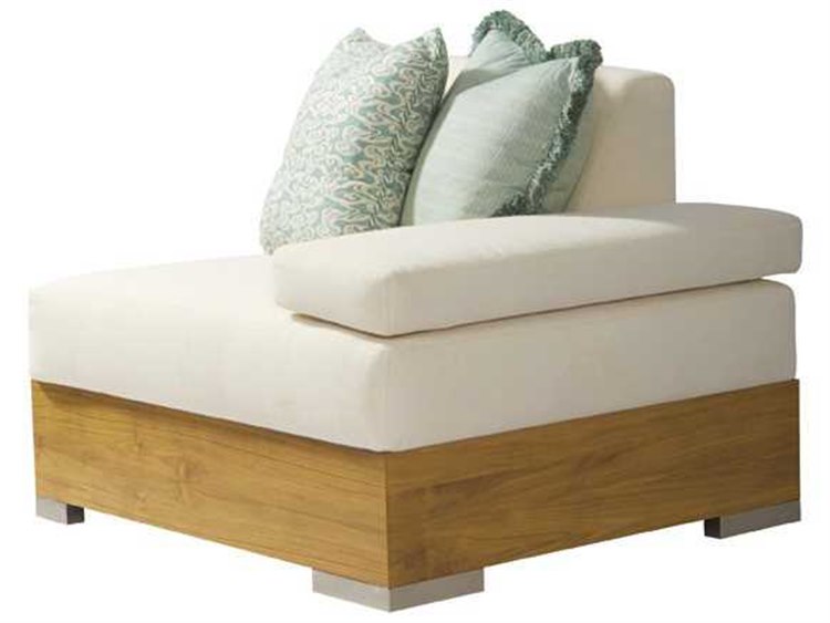 Tommy Bahama Outdoor Tres Chic Teak Cushion Right Arm Facing Chair