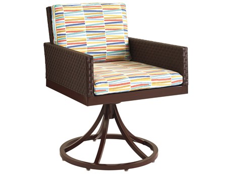 Tommy Bahama Outdoor Abaco Aluminum Wicker Swivel Rocker Dining Arm Chair