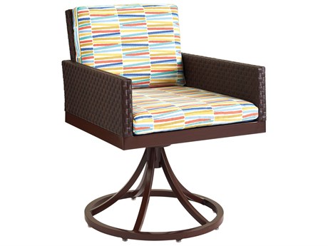 Tommy Bahama Outdoor Abaco Aluminum Wicker Swivel Rocker Dining Arm Chair