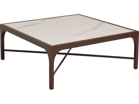 Tommy Bahama Outdoor Abaco Aluminum Square Stone Top Coffee Table