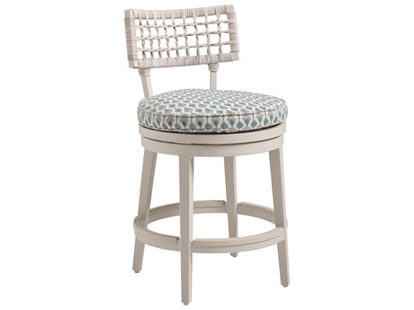 Tommy Bahama Outdoor Seabrook Aluminum Wicker Swivel Counter Side Stool