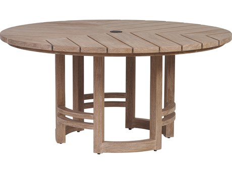 Tommy Bahama Outdoor Stillwater Cove Teak Round Dining Table with Umbrella Hole