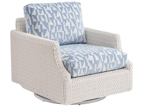 Tommy Bahama Outdoor Ocean Breeze Promenade Aluminum Wicker Swivel Glider Lounge Chair