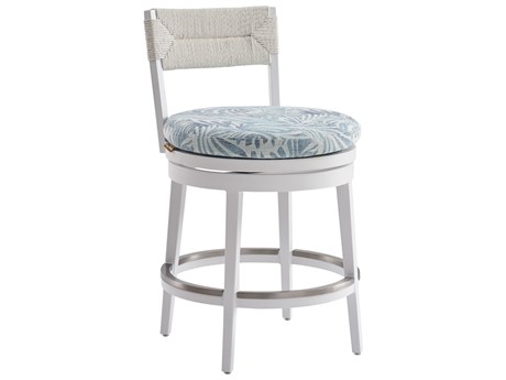 Tommy Bahama Outdoor Old Breeze Promenade Aluminum Wicker Swivel Counter Stool