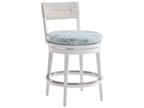 Tommy Bahama Outdoor Ocean Breeze Promenade Aluminum Wicker Swivel Counter Stool