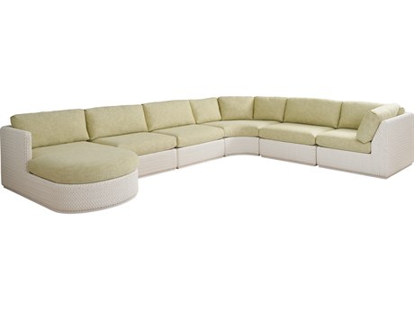 Tommy Bahama Outdoor Ocean Breeze Promenade Aluminum Wicker Sectional Lounge Set
