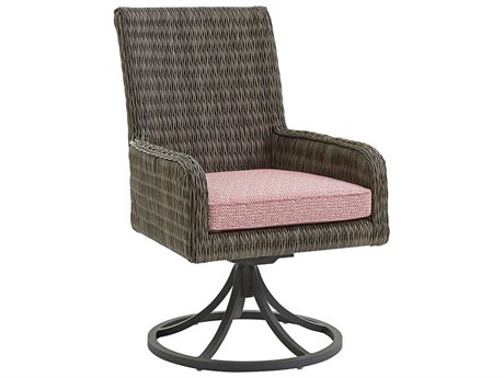 Tommy Bahama Outdoor Cypress Point Ocean Terrace Wicker Swivel Rocker Dining Arm Chair