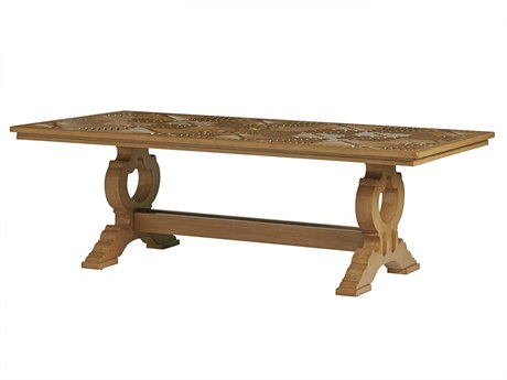 Tommy Bahama Outdoor Los Altos Valley View Aluminum Rectangular Dining Table with Umbrella Hole