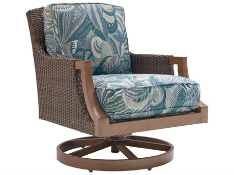 Tommy Bahama Outdoor Harbor Isle Wicker Swivel Rocker Lounge Chair