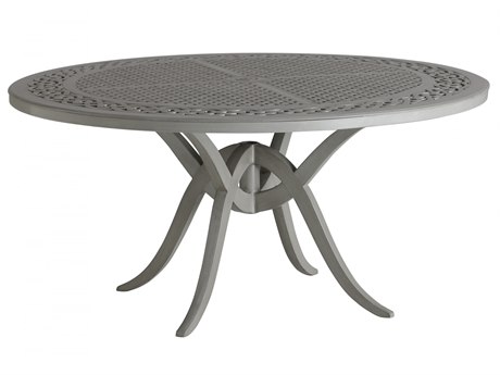 Tommy Bahama Outdoor Silver Sands Aluminum Round Dining Table with Umbrella Hole