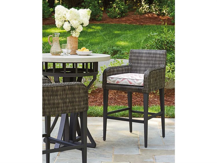 Tommy Bahama Outdoor Cypress Point Ocean Terrace Aluminum Wicker Dining Set Cyprsspntbarset1