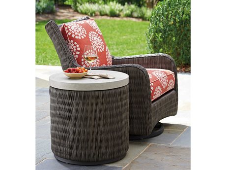 Tommy Bahama Outdoor Cypress Point Ocean Terrace Aluminum Wicker Cushion Lounge Set
