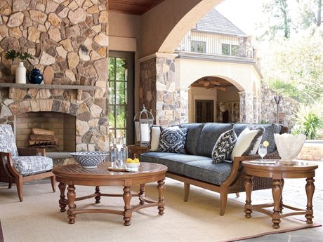 Tommy Bahama Outdoor Harbor Isle Wicker Cushion Lounge Set