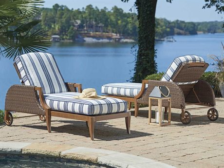 Tommy Bahama Outdoor Harbor Isle Wicker Cushion Lounge Set