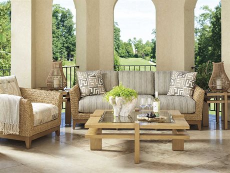 Tommy Bahama Outdoor Los Altos Valley View Wicker Cushion Lounge Set