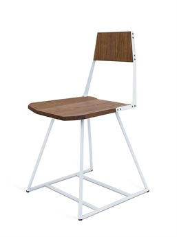 Tronk Design Clarke Collection Walnut Wood Brown Side Dining Chair