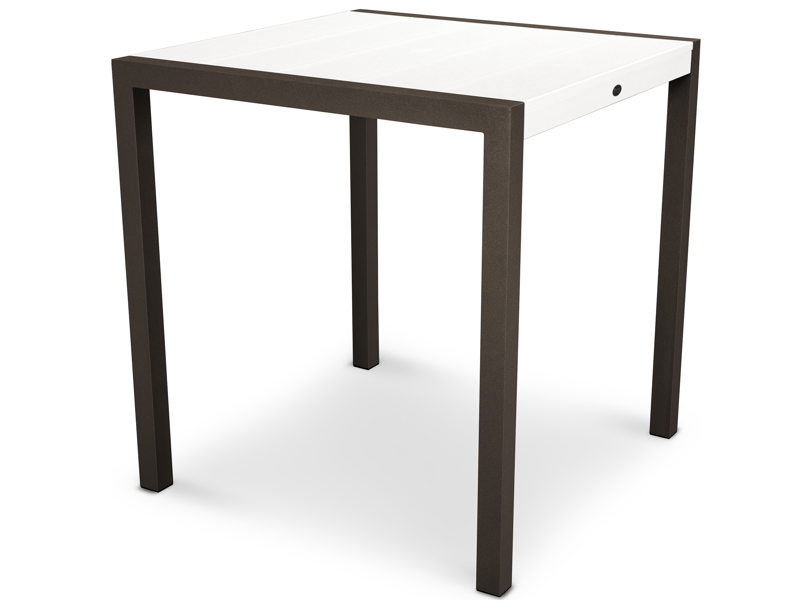 Trex Outdoor Furniture Surf City 36 Counter Table In Textured Bronze Classic White Trxtx811116cw