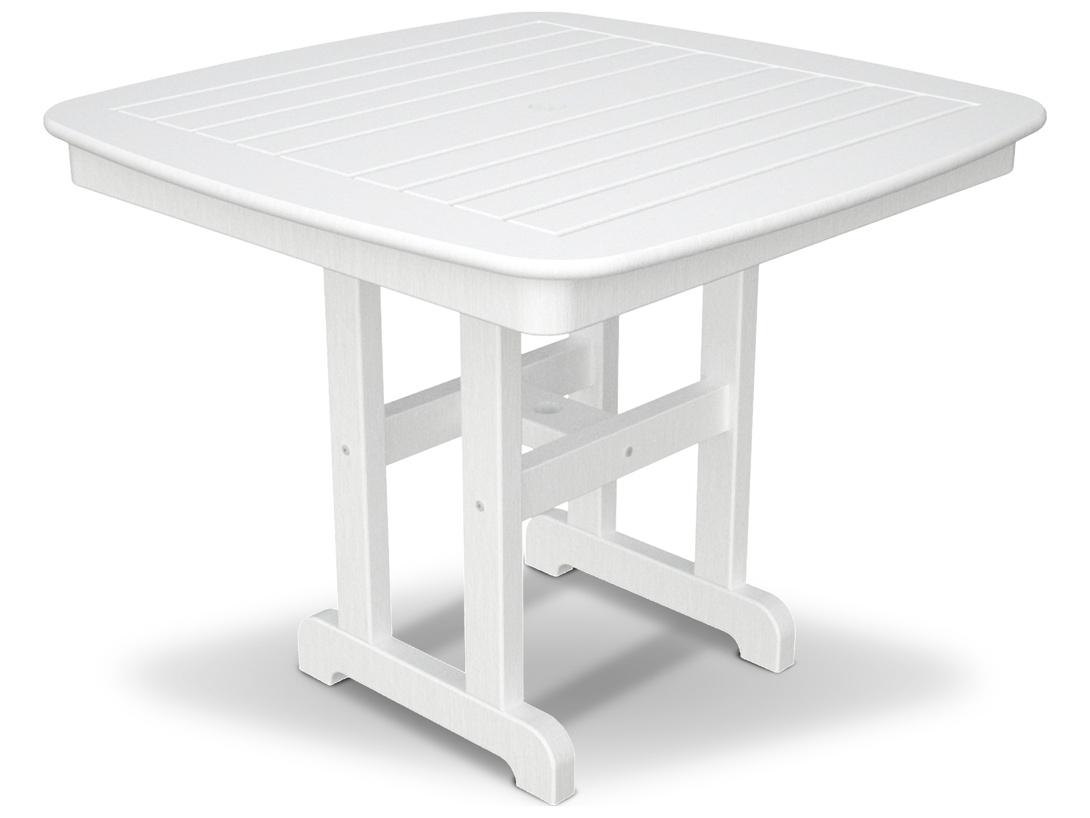 Trex Outdoor Furniture Yacht Club 37 Dining Table In Classic White Trxtxnct37cw