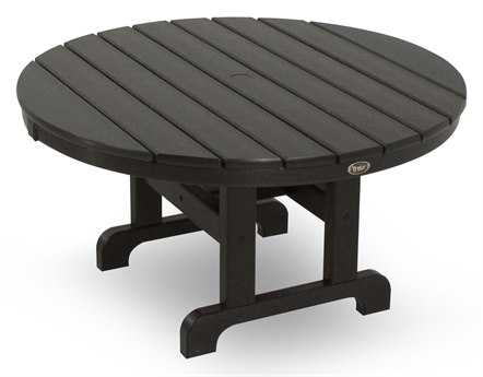 Trex® Outdoor Furniture™ Cape Cod Recycled Plastic 36'' Wide Round Chat Table with Umbrella Hole