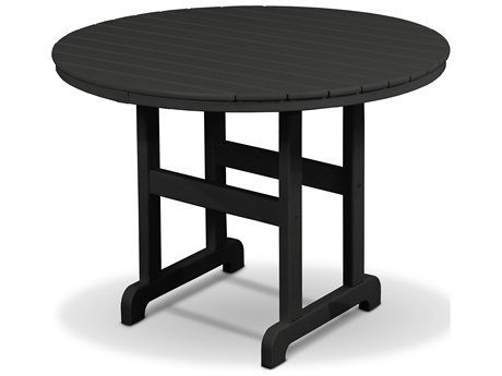 Trex® Outdoor Furniture™ Monterey Bay Recycled Plastic 36'' Round Dining Table with Umbrella Hole