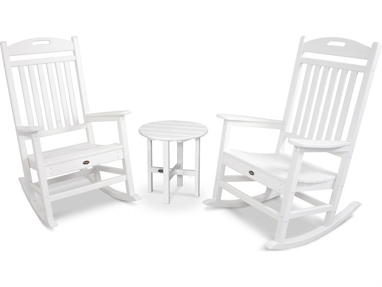 Trex Outdoor Furniture Yacht Club Rocker 3 Piece Set In Classic White Trxtxs1001cw - Trex Outdoor Furniture Yacht Club Rocker Chair Classic White Trex Outdoor Furniture Yacht Club Rocker 3 Piece Set In Classic White Trxtxs1001cw - Trex Outdoor Furniture Yacht Club Rocker Chair Classic White