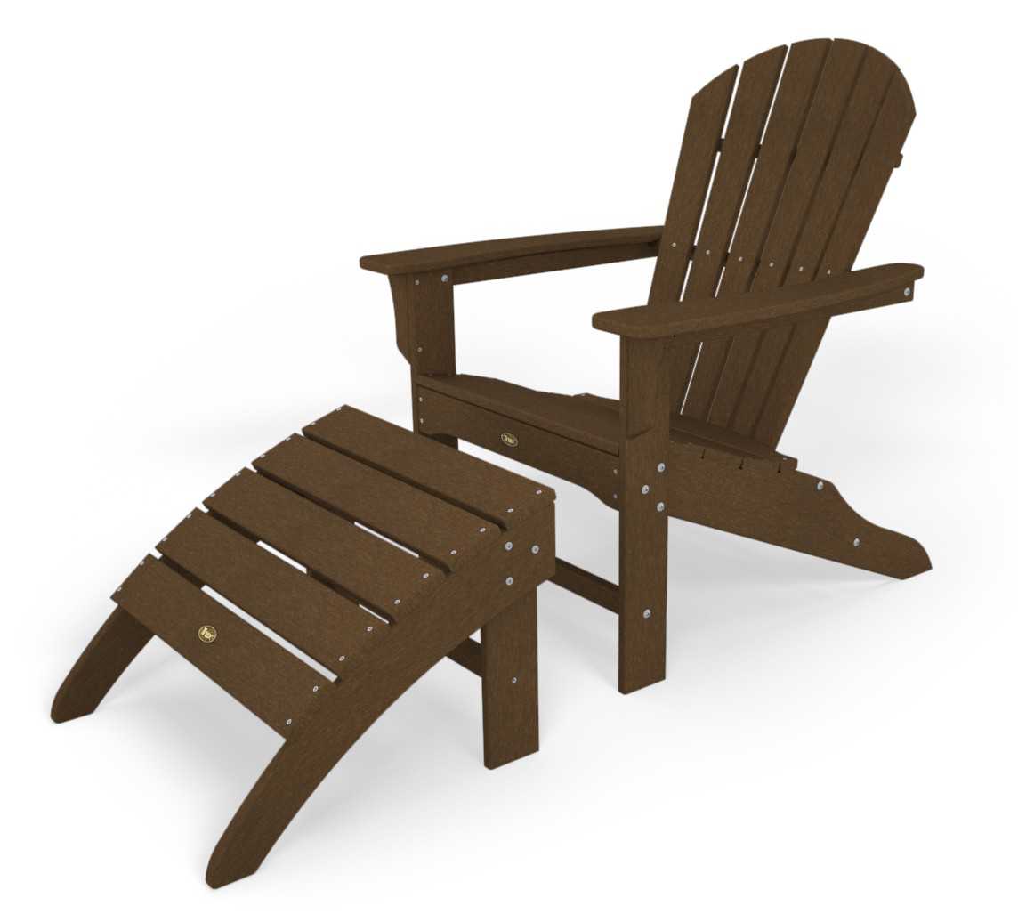 Trex® Cape Cod Recycled Plastic 2-Piece Adirondack Set ...