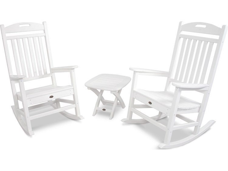 Trex Outdoor Furniture Yacht Club 3 Piece Rocker Set In Classic White Trxtxs1211cw - Trex Outdoor Furniture Yacht Club Rocker Chair Classic White Trex Outdoor Furniture Yacht Club 3 Piece Rocker Set In Classic White Trxtxs1211cw - Trex Outdoor Furniture Yacht Club Rocker Chair Classic White