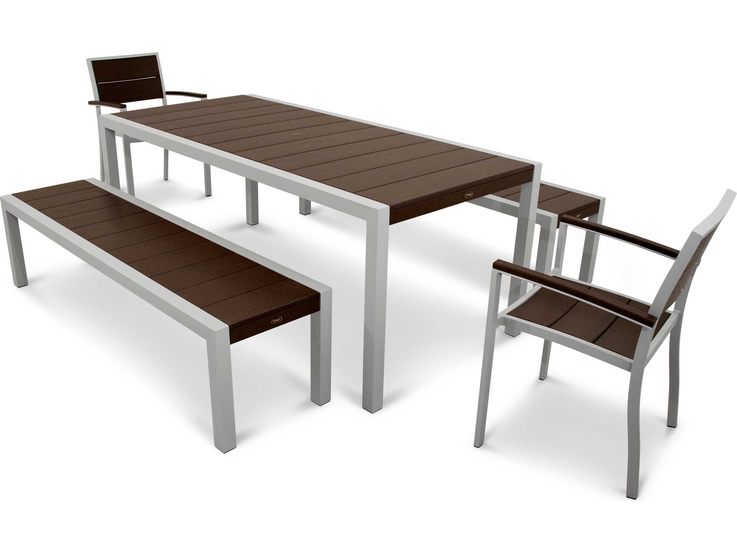Trex Surf City Recycled Plastic 5 Piece Bench Dining Set Txs122 1 Hover To Zoom
