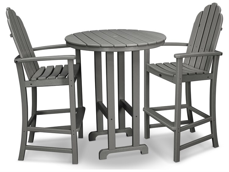 Trex Outdoor Furniture Cape Cod 3 Piece Bar Set In Stepping Stone Txs141 1 Ss