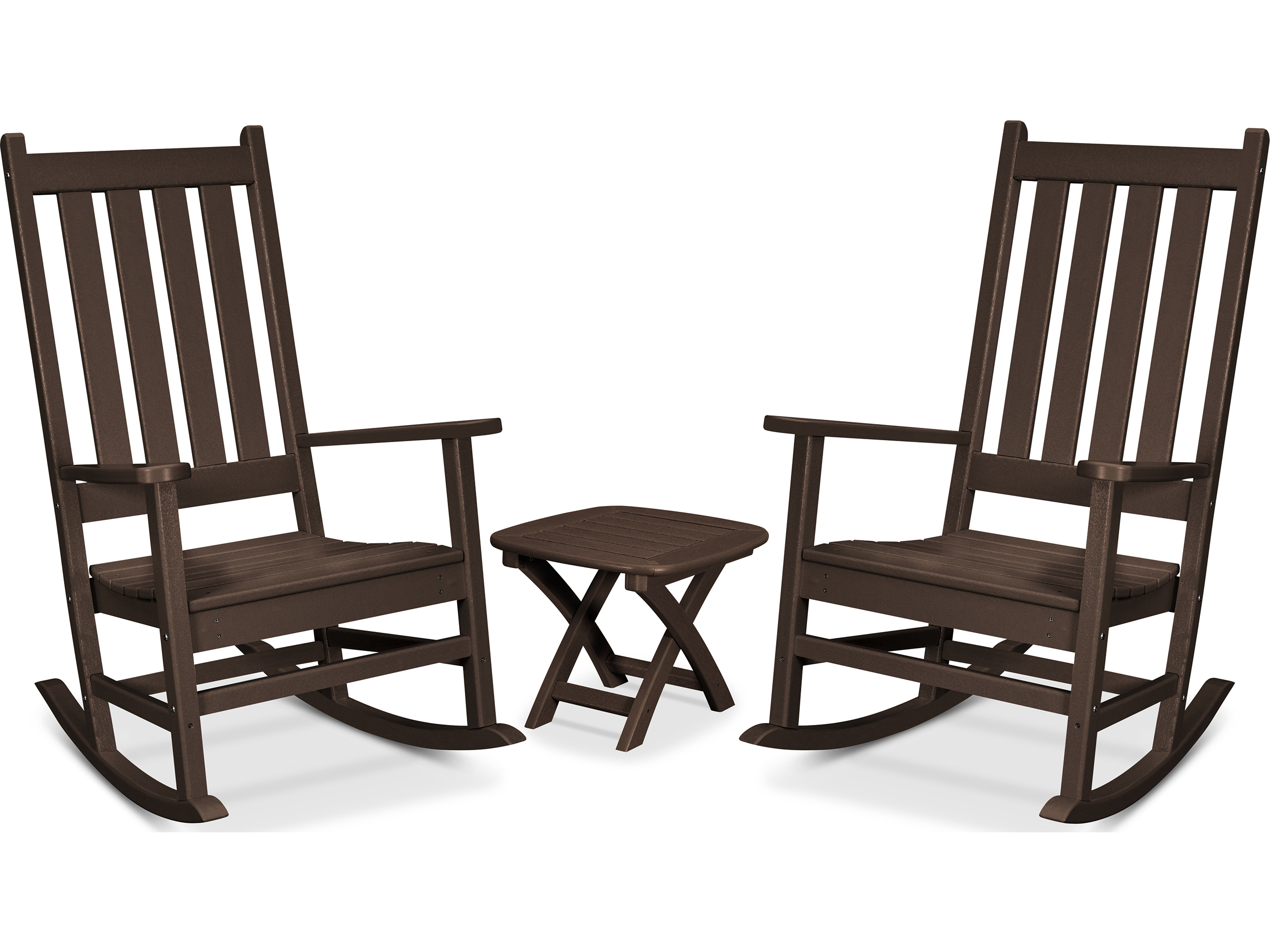 Trex Outdoor Furniture Cape Cod 3 Piece Porch Rocking Chair Set In Vintage Lantern Trxtxs4551vl