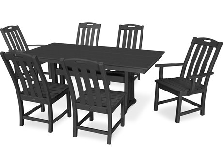 Trex® Outdoor Furniture™ Yacht Club Recycled Plastic 7 Piece Farmhouse Trestle Dining Set