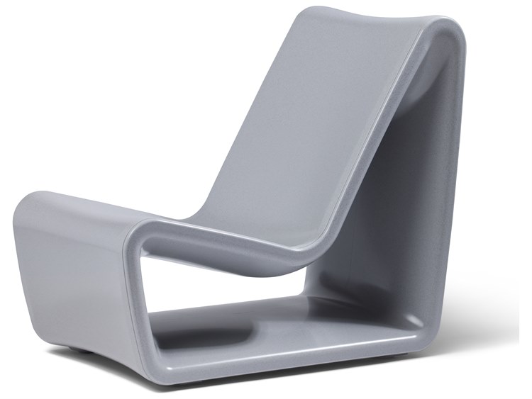 Tupelo Goods Loop Marine Grade Polyethylene Lounge Chair in Concrete Gray