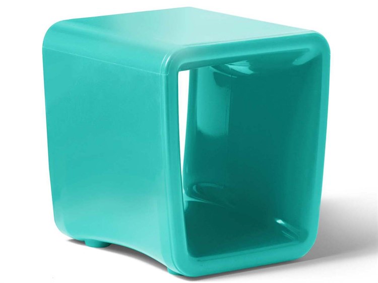Tupelo Goods Loop Marine Grade Polyethylene Square End Table in Seafoam Green