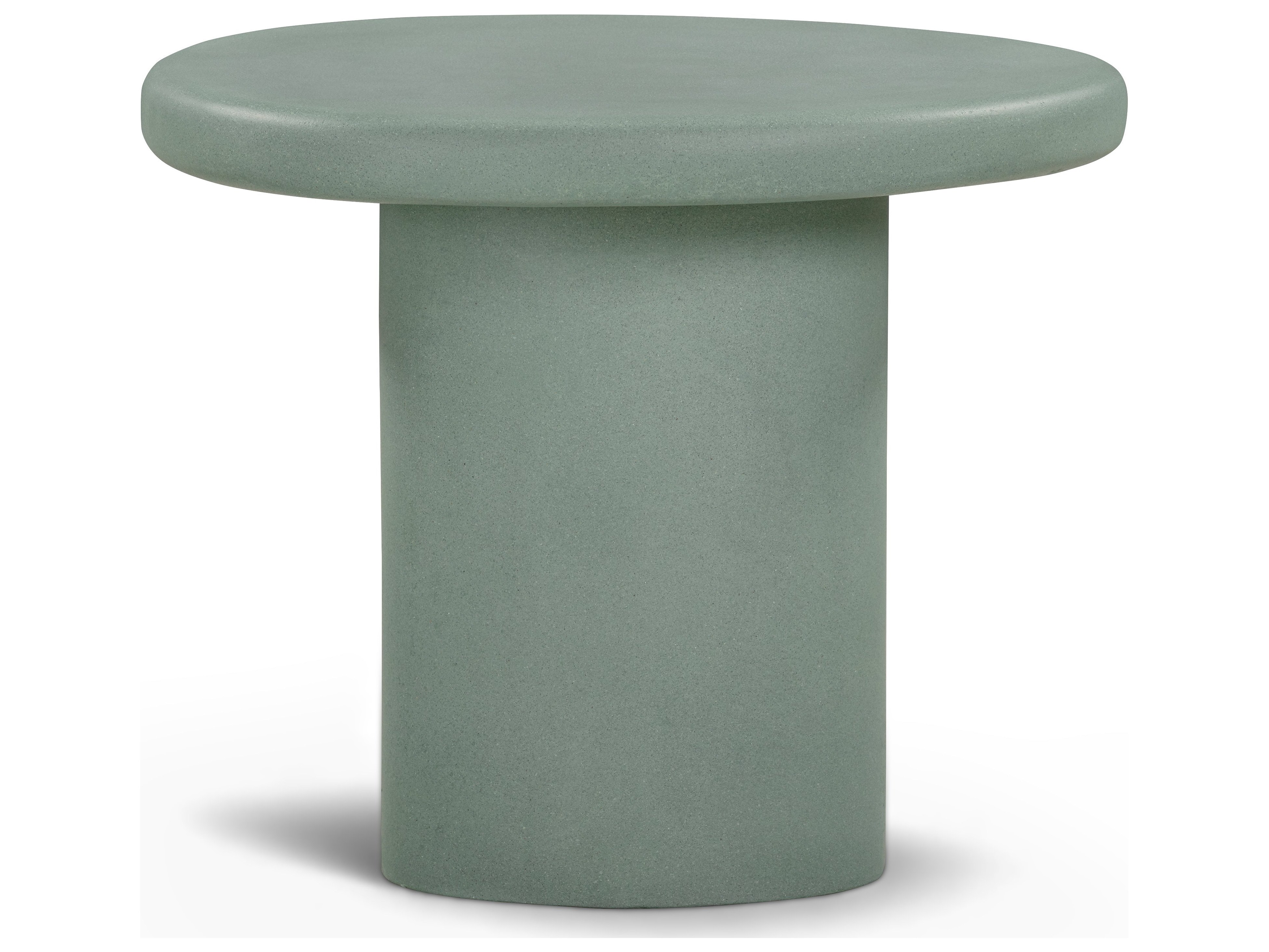 Jade Green Free Form Outdoor Concrete Top Side Table