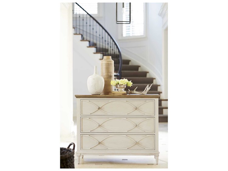 Universal Furniture Moderne Muse 42''L x 19''W Brushed Canvas with Bisque Top Nightstand UF414360