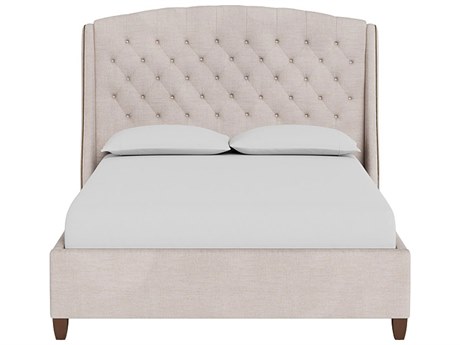 Universal Furniture Halston Bed White Upholstered Queen Panel