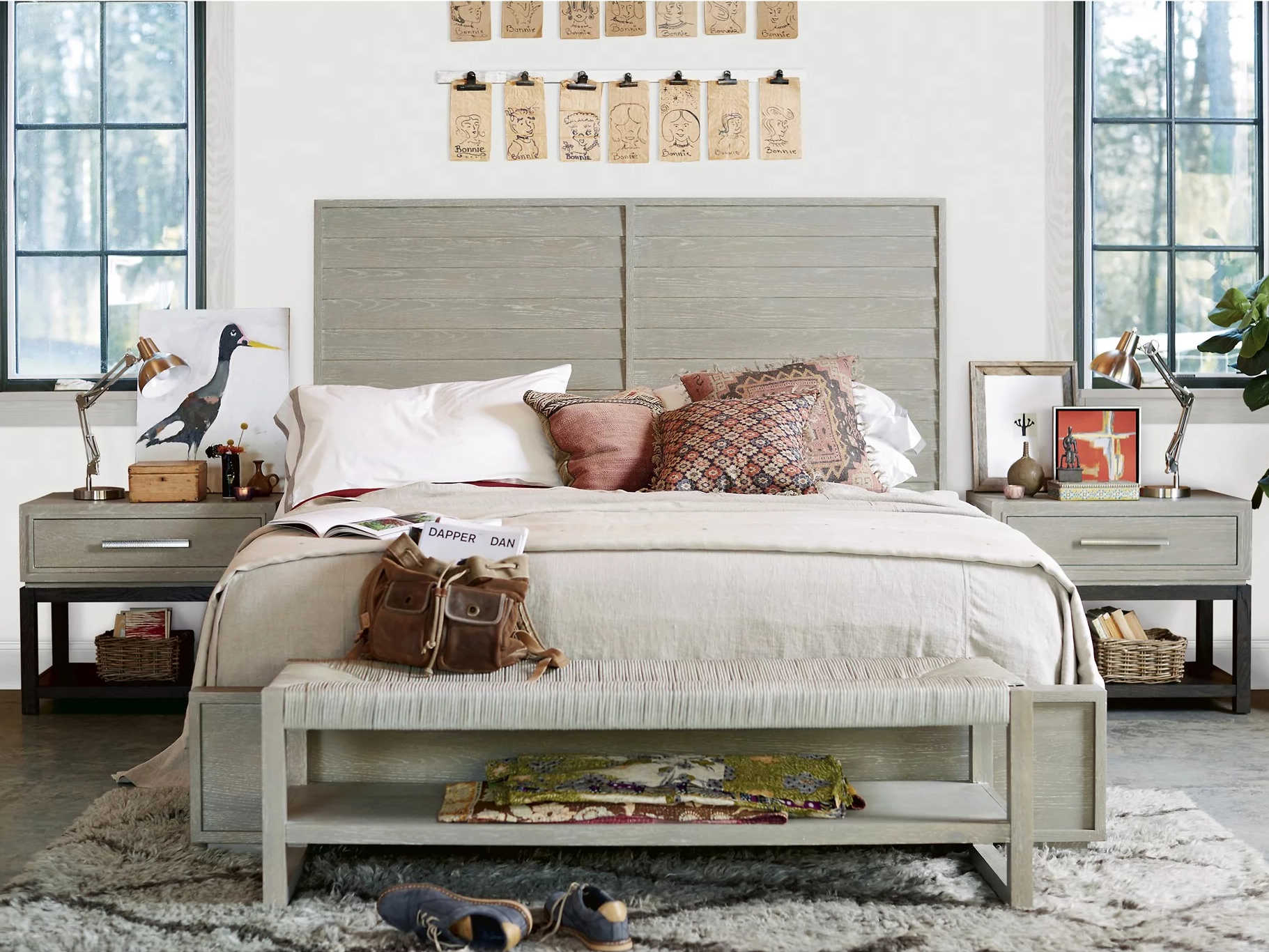 Universal Furniture Zephyr Solana Queen Panel Bed UF758210B