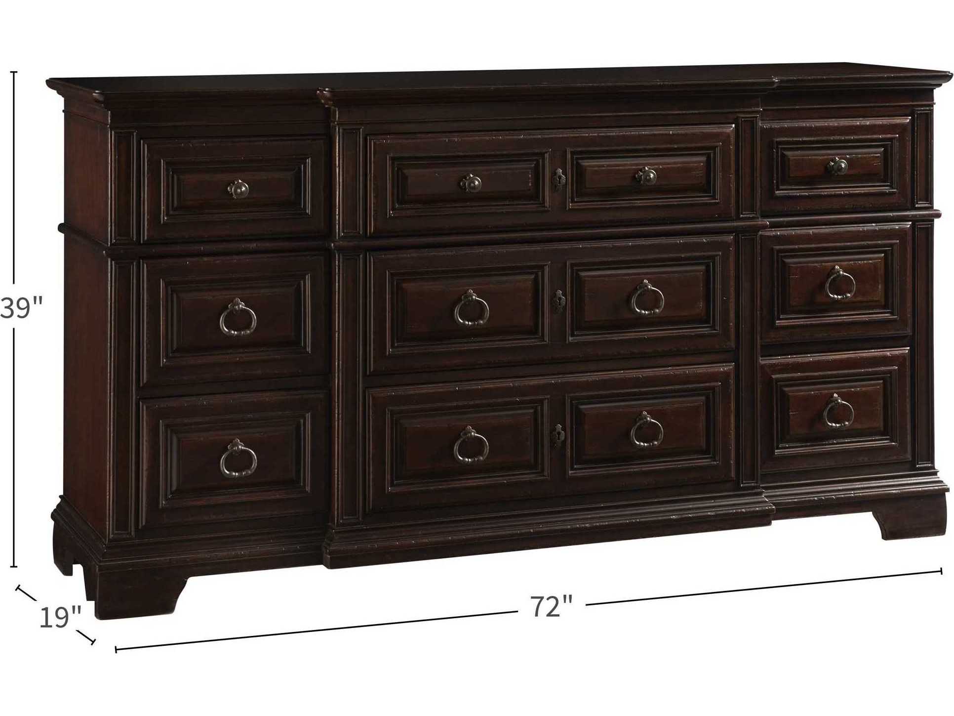 Universal Furniture Park Hill Bannister 8 Drawers and up Triple Dresser