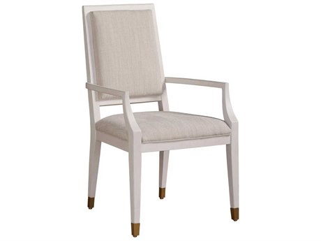 Universal Furniture Miranda Kerr Solid Wood White Upholstered Arm Dining Chair