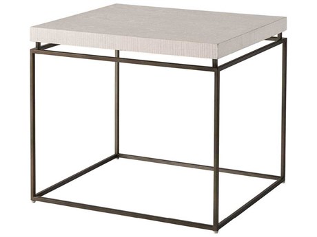 Universal Furniture Modern Farmhouse Rectangular Wood Rustic Oak End Table