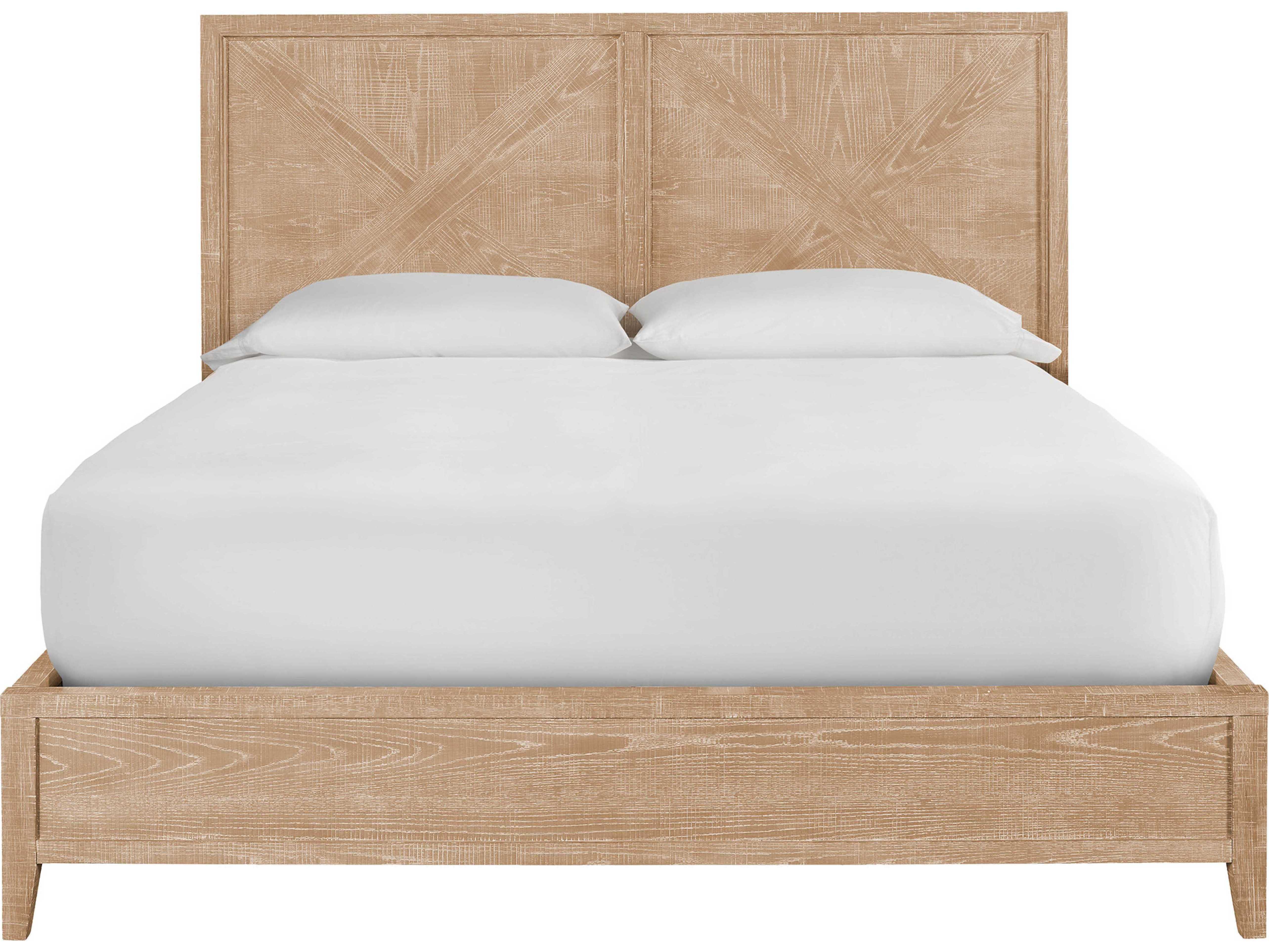 Universal Furniture Modern Farmhouse Ames Rustic Natural Oak Wood Queen