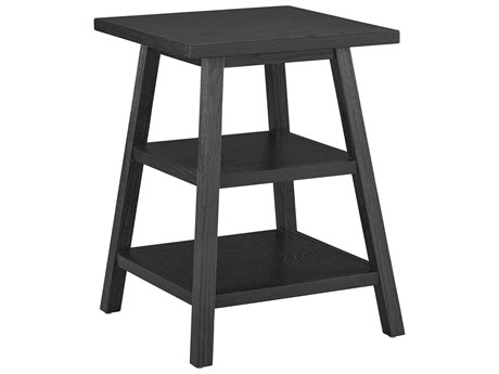 Universal Furniture Modern Farmhouse Square Wood Charcoal End Table